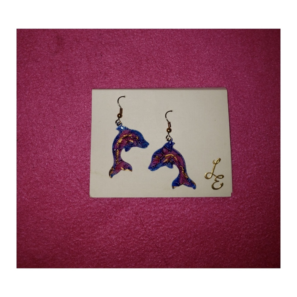 Louise Elmes handcrafted Dolphin Earrings